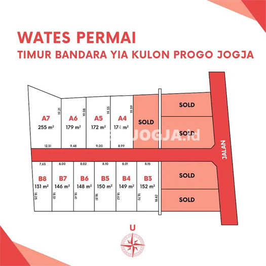 Image Property Dijual Pekarangan Wates Dekat UNY Kampus Wates SHM Pecah Unit