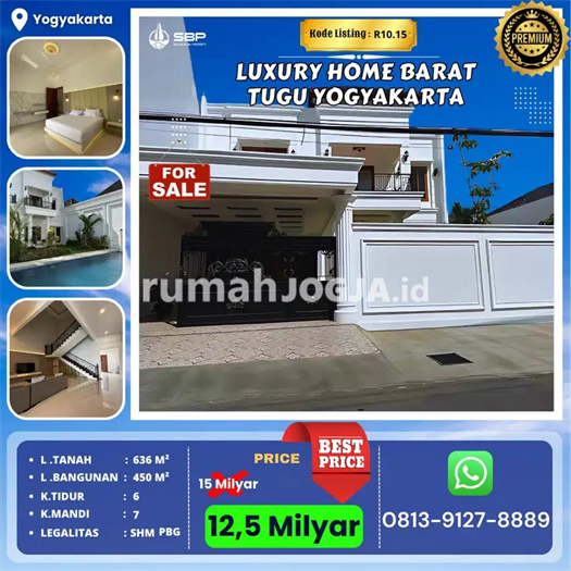 Image Property Rumah Mewah Kolam Renang di Barat Tugu Jogja