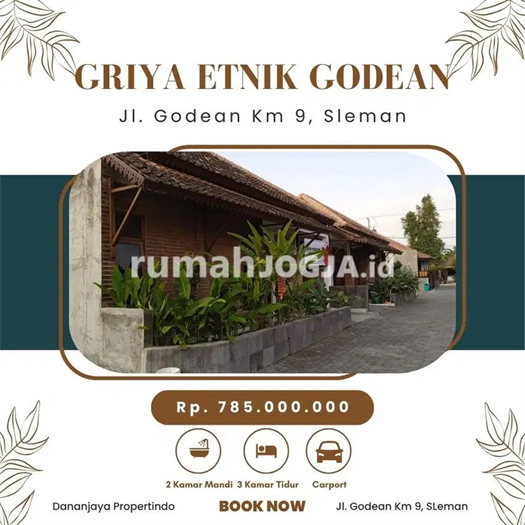 Image Property Rumah Tipe 60 dengan 3 kamar, desain joglo di dekat UGM dan Malioboro