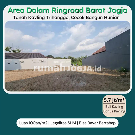 Image Property Area Trihanggo Jogja, Tanah Cocok Bangun Rumah, DP Kompromi