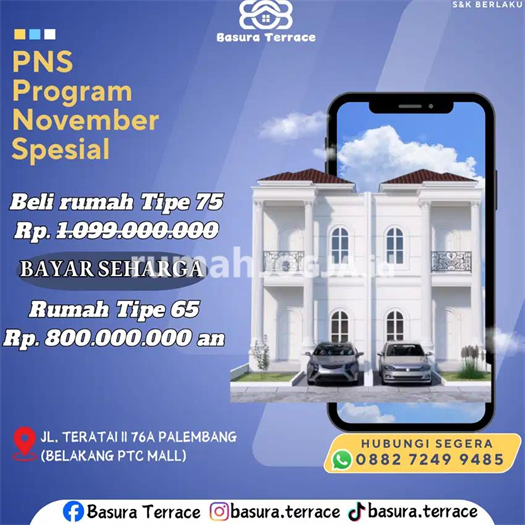 Image Property Rumah Mewah 2 Lantai 8 ilir Belakang Mall PTC