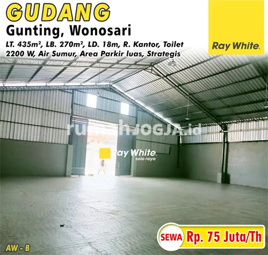 Image Property Disewakan Gudang Los-Losan di Gunting , Wonosari, Klaten Siap Pakai